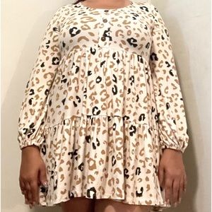 New  ENRO Beige Animal print XL dress
